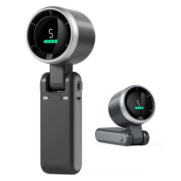 [2400mah battery] Handheld Portable Turbo Mini Fan (black)