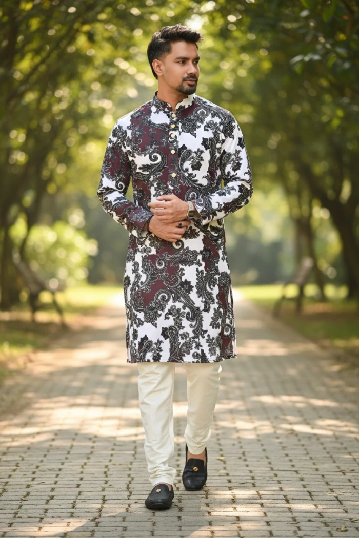 Paisley maroon