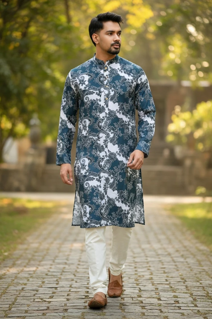 Paisley sky green