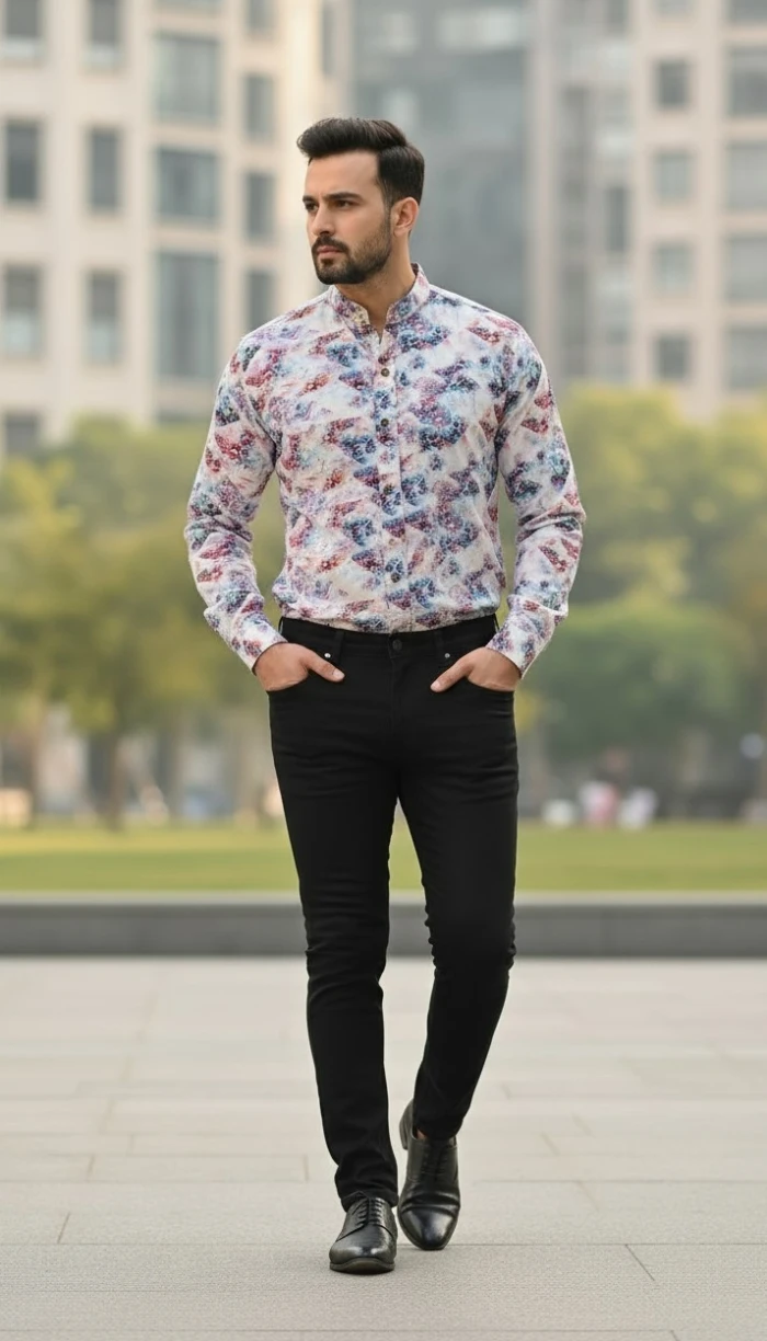 Cotton floral pink 205