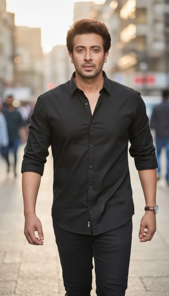 Classic cotton black shirt