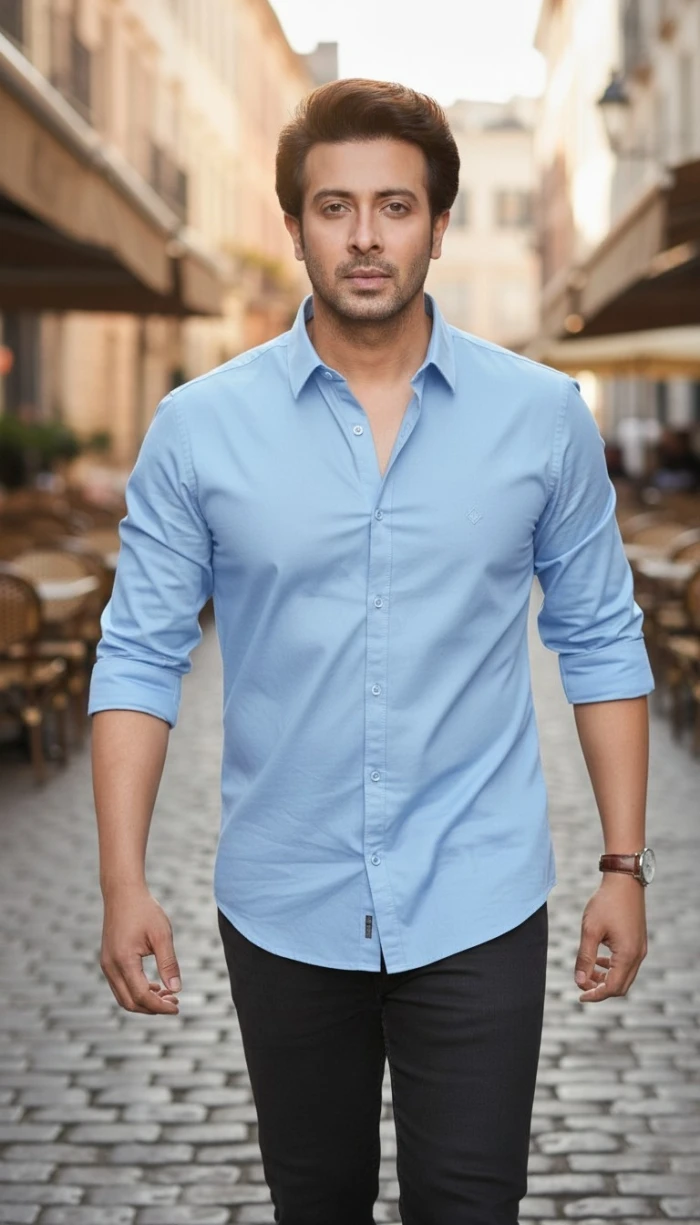 Classic cotton sky shirt