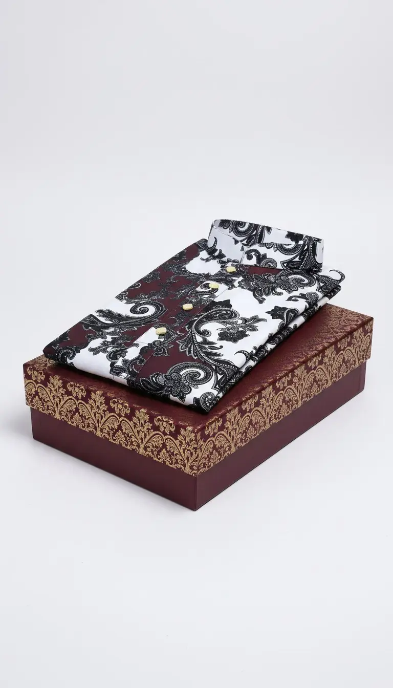 Paisley maroon